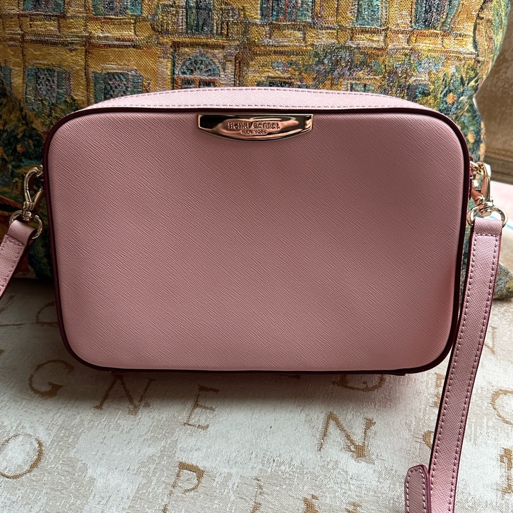 Henri Bendel Pink Safianno Leather Crossbody Bag in  NWOT Price Firm - Picture 10 of 10